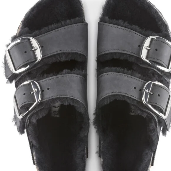 Birkenstock Arizona Big Buckle ShearlingOiled Leather - Picture 2 of 9